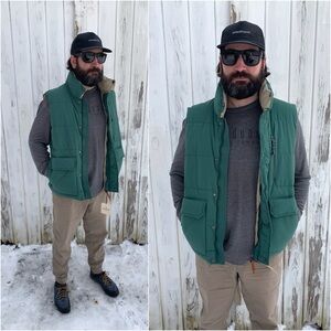 NWT Zip Up Outdoor Puffer Vest | Heavy Duty Winter Utility Vest w Pockets